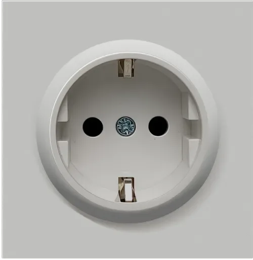 Накладка для розетки Schuko с заземлением со шторками 16A 250 В~, матовый серый, серия R98