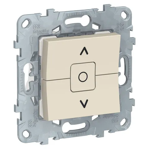 Выключатель для жалюзи Schneider Electric Unica, NEW, 2-клавишный, схема 4, бежевый