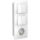 Блок Systeme Electric Blanca, скрытой установки : розет з/к шт 16А, 250В+выкл 2кл.+выкл 2кл. белый