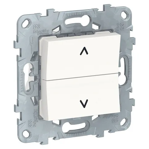 Выключатель для жалюзи Schneider Electric Unica, NEW, 2-клавишный, кнопочный, 2 х схема 4, белый
