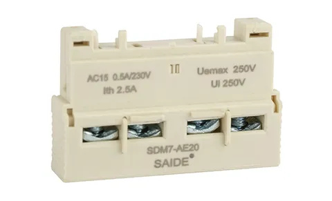 Блок-контакт вспом. SDM7-AE20, 2NO, 0.5A(240V AC15)/1A(24V DC13), фронтальный монтаж, для SDM7-32