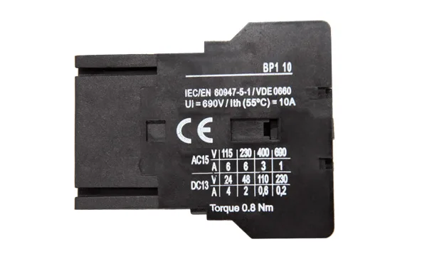 Блок-контакт вспом. BP1 10, 6A(230VAC), 1NO, боковой монтаж, для CM1, CP0