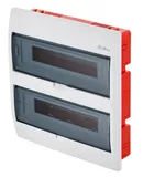Щит встраиваемый 2x18M, N/PE 3x 2x16+12x10mm2, 2x дымчатых пласт. двери, белый RAL9003, 430x409x95mm, IP40