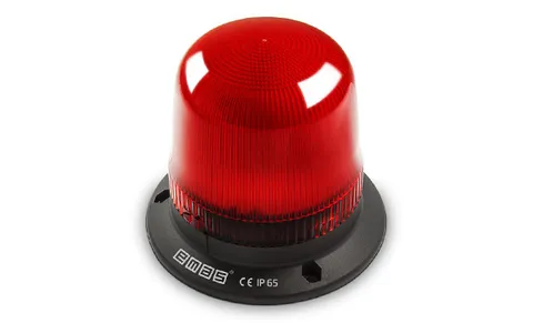 Колонна светосигнальная IT, d=120mm( уст. 150mm), маячкового типа, красная, без зуммера, 12_24VAC/DC, 7 режимов, IP65