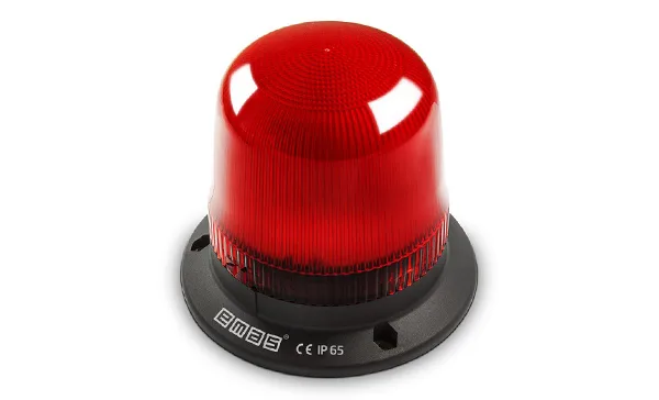 Колонна светосигнальная IT, d=120mm( уст. 150mm), маячкового типа, красная, без зуммера, 12_24VAC/DC, 7 режимов, IP65