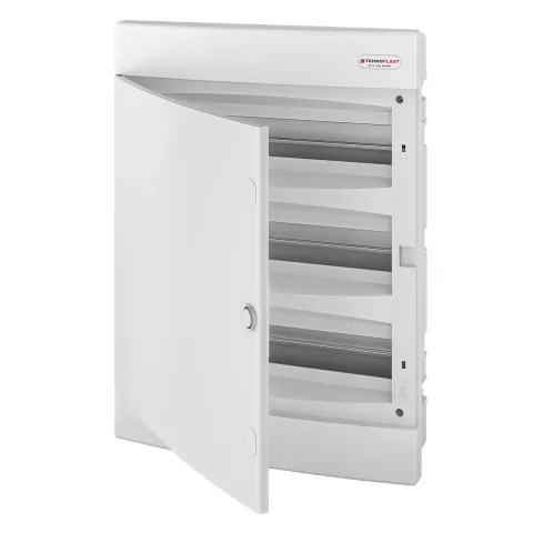 U3x18CW, Щит встраиваемый, 3 ряда, 54 мод., белая дверца, IP40