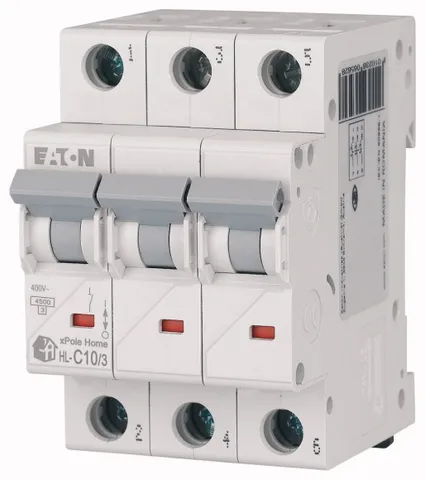 Авт. выключатель HL-C10/3, 3P, 10A, хар-ка C, 4.5kA, 3M