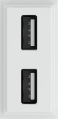 Зарядное устройство USB Стандарты А-А 5V 2100мА 1 модуль, белый