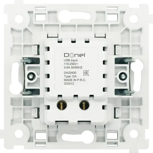 USB зарядное устройство DC 5-12V, 1.67-3A, макс.20W, типа A+С, серия DA