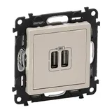 Valena Life - Зарядное устройство с двумя USB-разъемами, 240В/5В, 1500мА, слоновая кость (инд.упак)