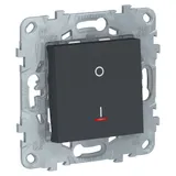Выключатель Schneider Electric Unica, NEW двухполюсный, 1-кл., с индик., схема 2а, 16 AX, 250В, антрац