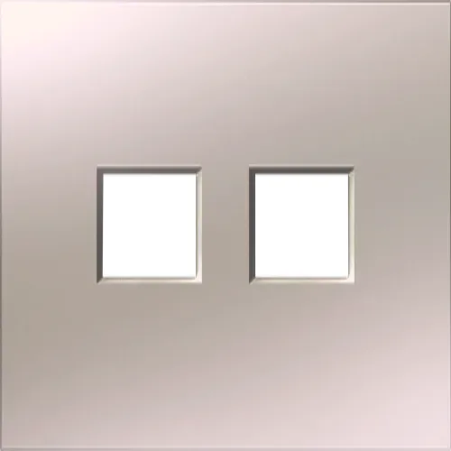 Накладка 2-я для розеток RJ45, TV, SAT, шампань, серия S08