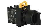 Переключатель PB3E, черный, I-0-II, фиксация, 2NO, 6A 230VAC/24VDC, без подсветки, 22mm, IP65