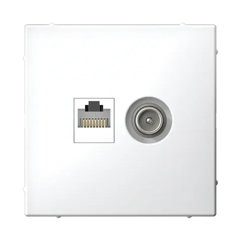 Компьютерная розетка Systeme Electric ArtGallery, двойная ТВ + RJ45, кат. 5Е, белый
