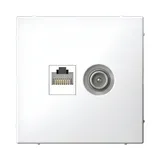 Компьютерная розетка Systeme Electric ArtGallery, двойная ТВ + RJ45, кат. 5Е, белый