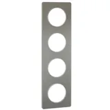 Рамка 4-постовая Schneider Electric Odace S52P808J, полированный алюминий/белый