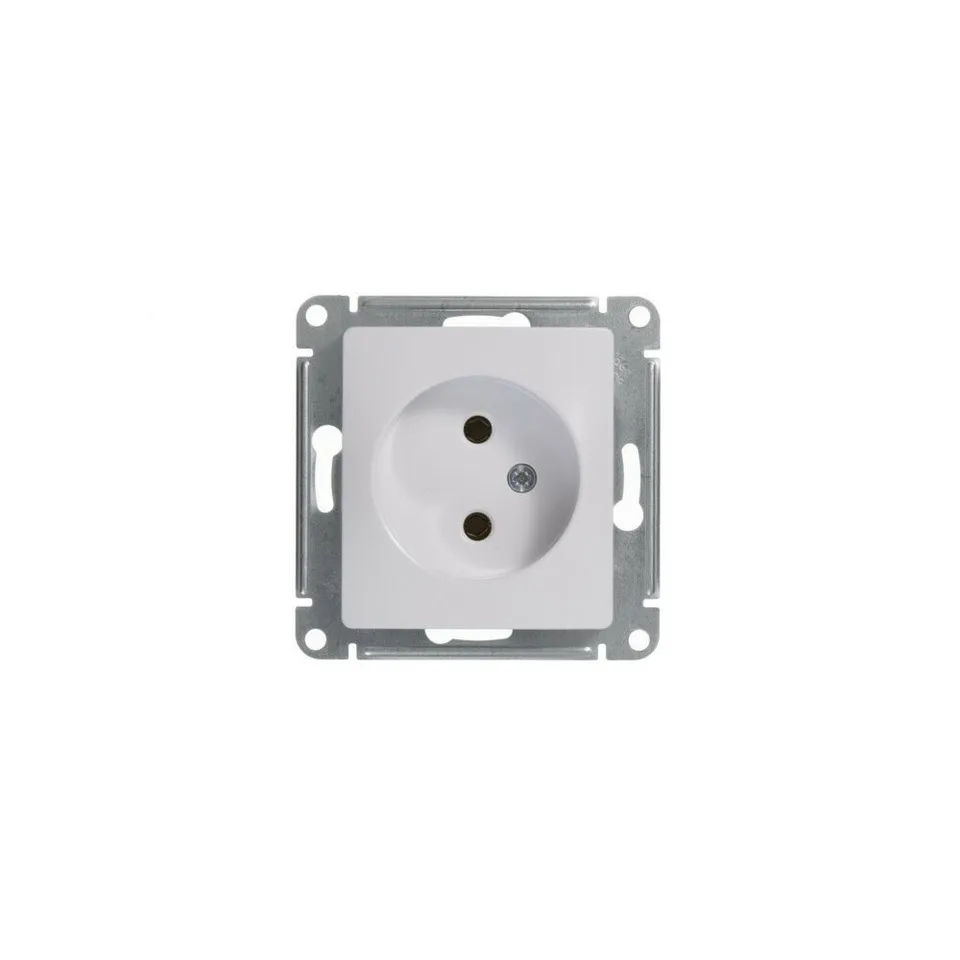 Розетка Systeme Electric Glossa, без заземления, 16А, механизм, белый
