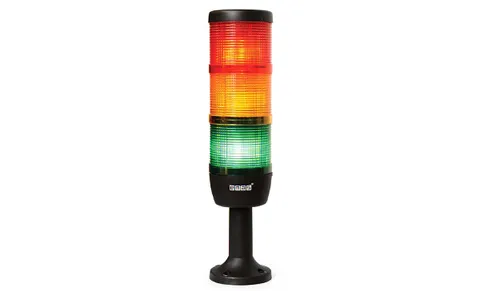 Колонна светосигнальная IK, d=70mm, LED Кр+Желт+Зел, 24VAC/DC, пласт. стойка 100mm, IP40