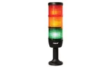 Колонна светосигнальная IK, d=70mm, LED Кр+Желт+Зел, 24VAC/DC, пласт. стойка 100mm, IP40