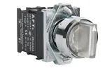 Переключатель PB1S, белый, 0-I, фиксация, 1NO, 6A 230VAC/24VDC, с подсветкой 24VAC/DC, 22mm, IP65