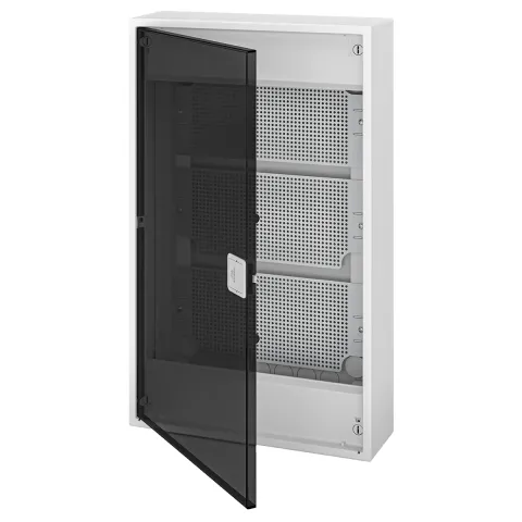 N36-ALFA IT, Щит навесной мультимедийный, 3 ряда, прозрач. дверца, IP40