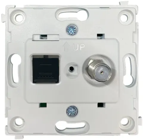 Механизм компьютерной+спутниковой розетки RJ45+SAT, серия DA