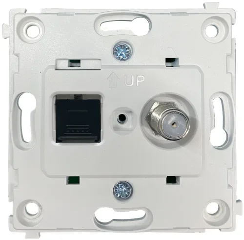 Механизм компьютерной+спутниковой розетки RJ45+SAT, серия DA