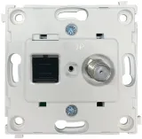 Механизм компьютерной+спутниковой розетки RJ45+SAT, серия DA