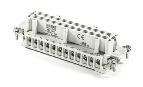Разъем многополюсный EB, розетка, 24P (25-48), 16A 400V, винтовой зажим, пластик V0
