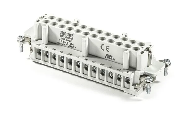 Разъем многополюсный EB, розетка, 24P (25-48), 16A 400V, винтовой зажим, пластик V0