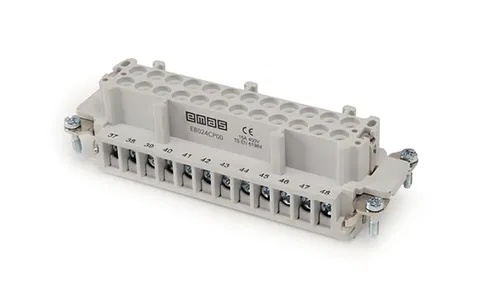 Разъем многополюсный EB, розетка, 24P (1-24), 16A 400V, винтовой зажим, пластик V0