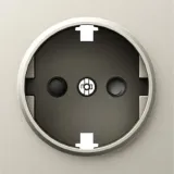 Накладка для розетки Schuko с заземлением, со шторками 16A 250 В~, матовый кашемир, серия A07
