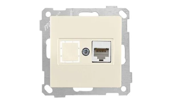 21 - Розетка 1хRJ-45 кат. 6 UTP, сл.кость