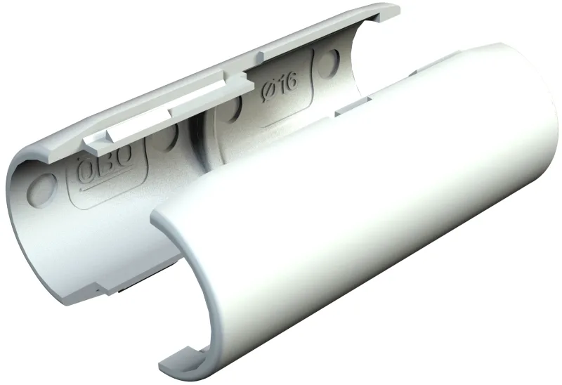 Муфта 2953 M M20 RW соединительная, трубы Quick-Pipe разъемная, IP44, наружн. Ø25,5мм, белый, ПВХ