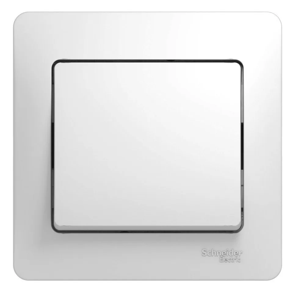 Выключатель Systeme Electric Glossa, 1-клавишный, схема 1, 10АХ, в сборе, белый