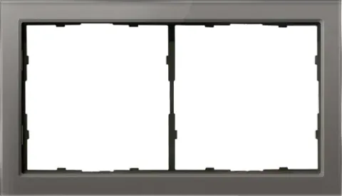 Рамка 2-я стекло цвета сталь, серия R98 Glass