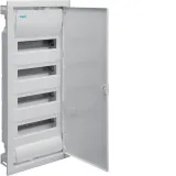 Щит встраиваемый VU48AT Hager Volta, 4 ряда, 48 (56) мод., металл. дверца, IP30, QuickConnect
