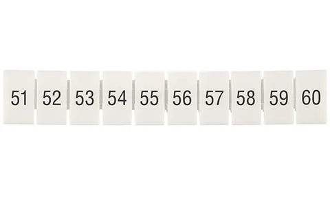 Маркировка клеммных модулей CA509/K5/H/51-60 для клемм 5mm, гориз. "51..60" (упак. 100шт.)