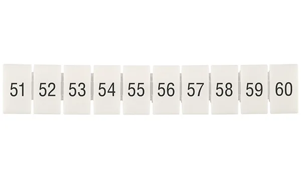 Маркировка клеммных модулей CA509/K5/H/51-60 для клемм 5mm, гориз. "51..60" (упак. 100шт.)