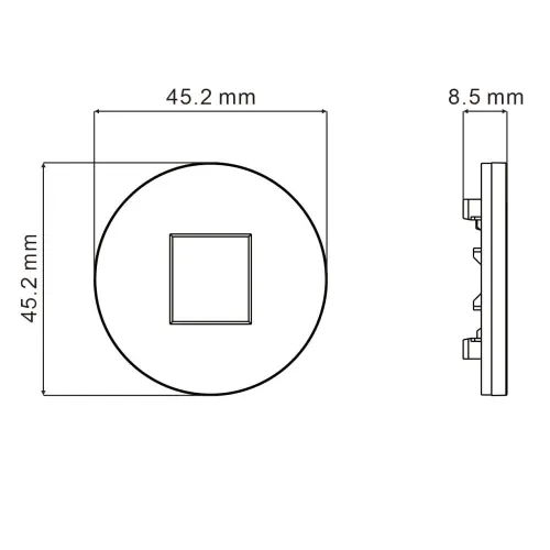 Накладка 1-я для розеток RJ45, TV/SAT, HDMI, глянцевый кремовый, серия D16