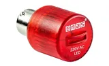 Индикатор светодиодный BA15S, красный, постоянный свет, 220VAC
