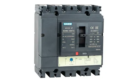 Авт. выключатель SDM6-160F 4P, In=125A, TMD, Ir=0.8_1In, Ii=10In, Icu/Ics=36kA/400V