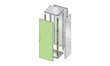 Дверь ENUX SIMPLEX 2000x1000мм (ВxШ) с 2 передними стойками, RAL7035