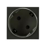 Noen - Розетка 2P+E, 2М, защ. шторки, со смещением контактов 45°, черная