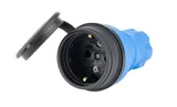 Tena - Розетка 2P+E с крышкой IP44, переносная, синий