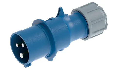 Разъем пром. силовой CEE кабельный, штекер, 16A, 2P+E 6h, 200_250VAC 50/60Hz, IP44, серия Hexie