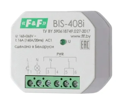Реле импульсное BIS-408i (LED)