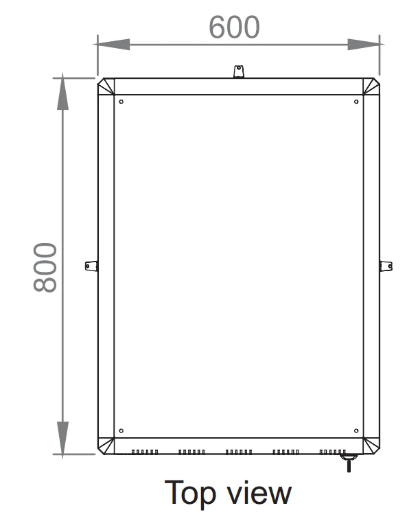 Щит телекоммуникационный 19", 42U, ВxШxГ 2053x600x800мм, DYNAmic 1000кг, напольный, перед. дверь стекло, задняя глухая металлич., черный