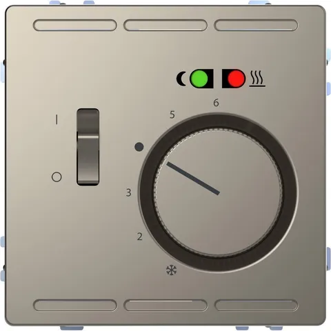 Термостат Schneider Electric D-Life, терморегулятор тепл. пола с центр. пл. с выкл. +4м 230В, никель, SD