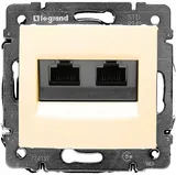 Valena - Розетка 2хRJ-45 UTP CAT6, сл.кость